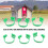 100pcs 20mm Numbered Chicken Leg Bands Poultry Identification Tags Green 5