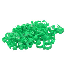 100pcs 20mm Numbered Chicken Leg Bands Poultry Identification Tags Green