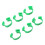 100pcs 20mm Numbered Chicken Leg Bands Poultry Identification Tags Green 11
