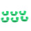 100pcs 20mm Numbered Chicken Leg Bands Poultry Identification Tags Green 12