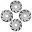4pcs 100mm Durable Steel Mecanum Wheels Set Left 5