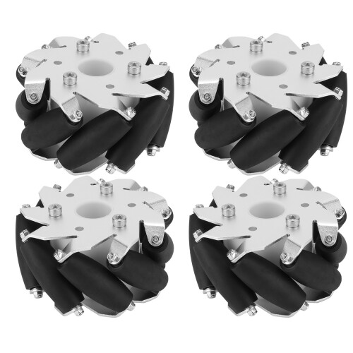4pcs 100mm Durable Steel Mecanum Wheels Set Left 1
