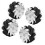 4pcs 100mm Durable Steel Mecanum Wheels Set Left 8