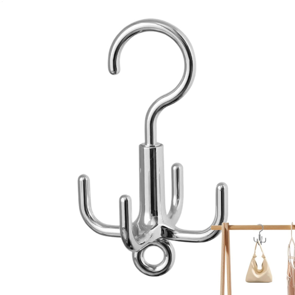 Purse Hanger for Closet, 360 Degree Rotating Bag Organizer with 4 Hooks, Space Saving Storage Solution for Handbags-image-OPC-PJMQ65Y-NEW