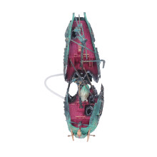 Dark Color Hand-Painted Aquarium Shipwreck Decoration for Fish Tanks 20cm