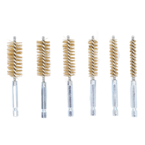 6PCS Bore Brush 4in Rust Proof Twisted Wire