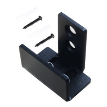 Sliding Door Guide Bottom Black Polished Rail Handle Floor Guide with Door Stopper and Lock for Barn Door Installation