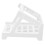 Lightweight White Barcode Printer Stand 200x130x135mm for Labeling Machines 12