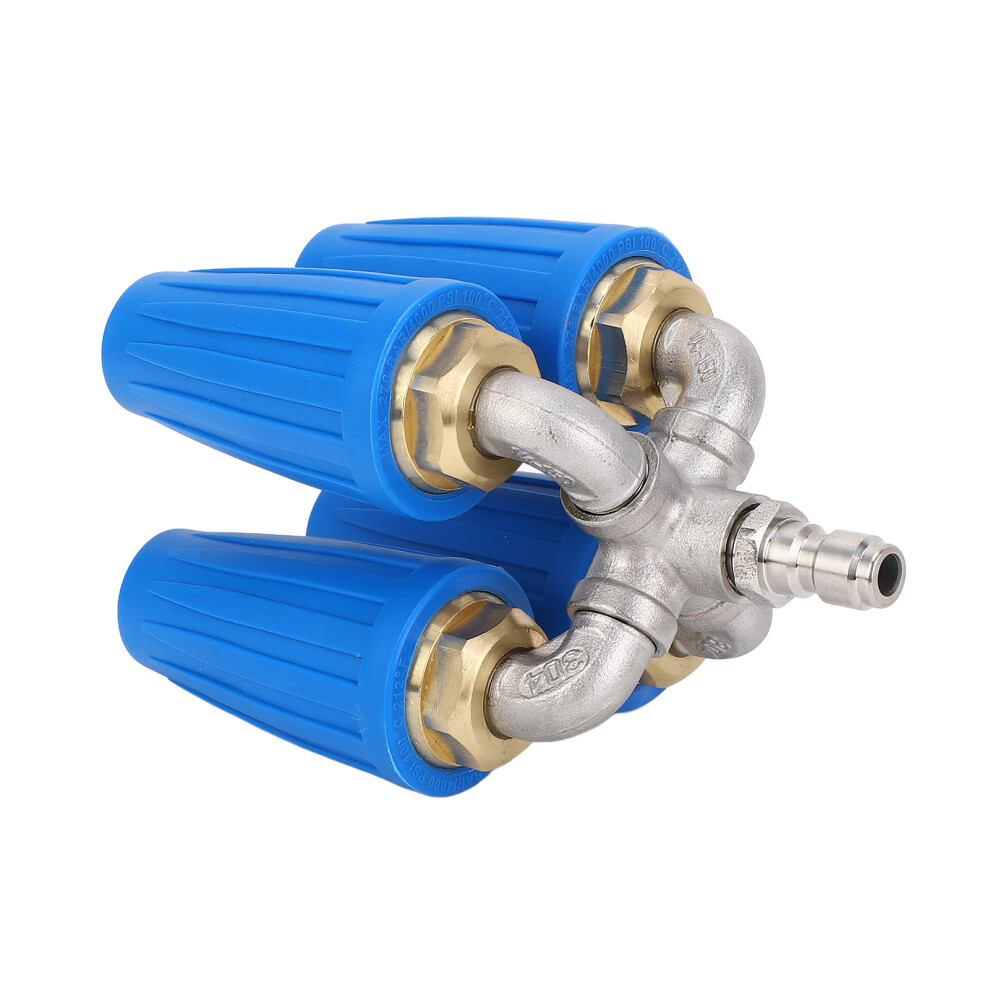 Blue 4-in-1 Pressure Washer Nozzle 4000psi 1/4" Turbo 360