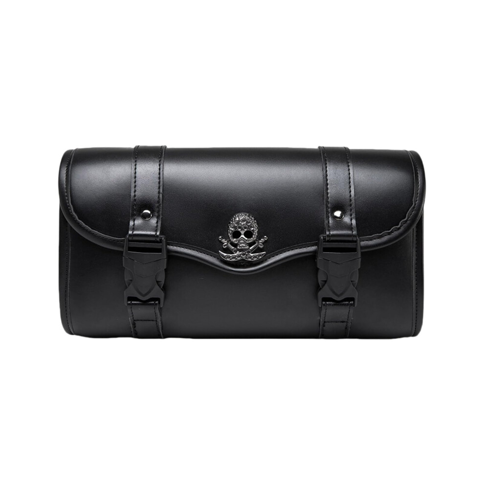 Punk Styles Pu Leather Saddle Bag Storage Pouch For Handlebars And Forks Daily Commuting Tool Organizer 6947110158433