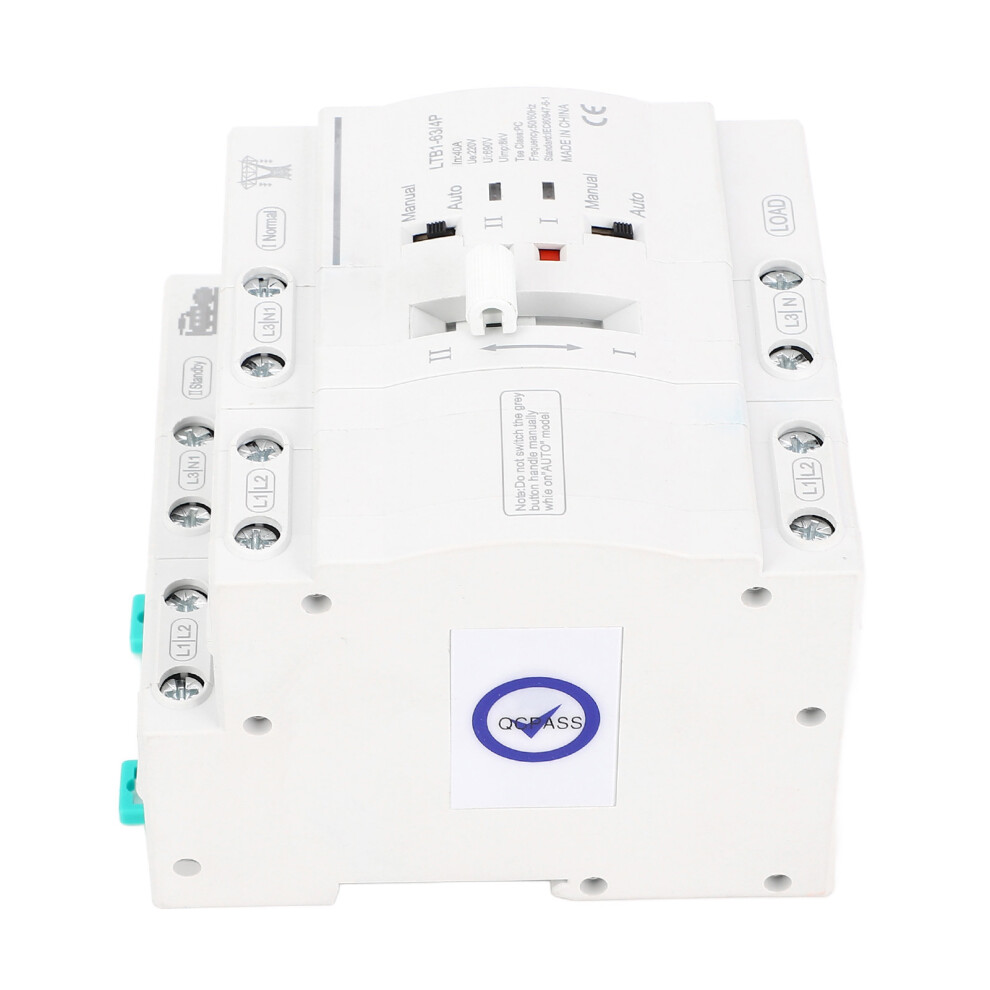 40A 4P Automatic Transfer Switch, 50/60Hz, Din Rail Mount 4691341574914