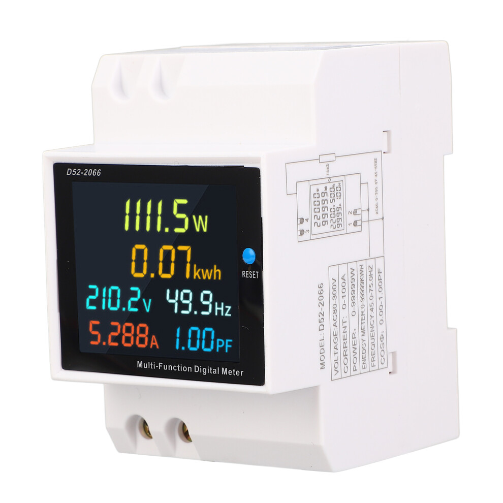 Din Rail Energy Meter With 6 Parameters & Automatic Data Save 8141341575399