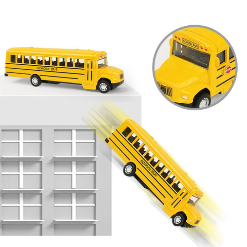 Pull Back Alloy School Bus Model Toy for Boys, 1148 Boxed 2