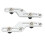 Motorcycle Windscreen Bracket Kit for DL650 2017‑2020 Aluminum Silver 15