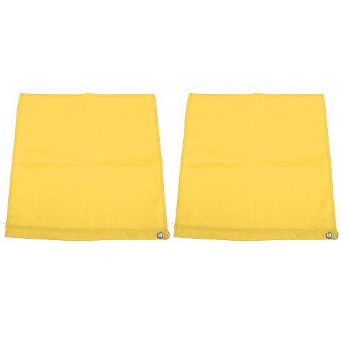 2PCS Equestrian Nylon Training Flags, Abrasion Resistant, Yellow 1