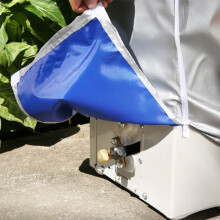 1P-80x30x57cm Funda para aire acondicionado plateada