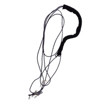Adjustable Horse Lunging Aid for Training Polyester Black