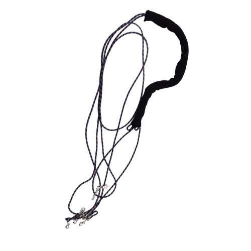 Adjustable Horse Lunging Aid for Training Polyester Black