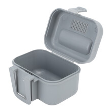 Lebendköder-Behälter zum Angeln, wasserdicht, Kunststoff-Wurmköderbox, Grau, Größe S