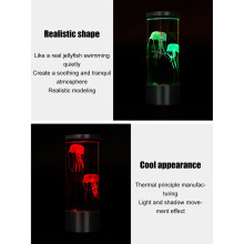 LED Jellyfish Lamp Mood Night Light 10.5x10.5x30cm for Home Office Decor