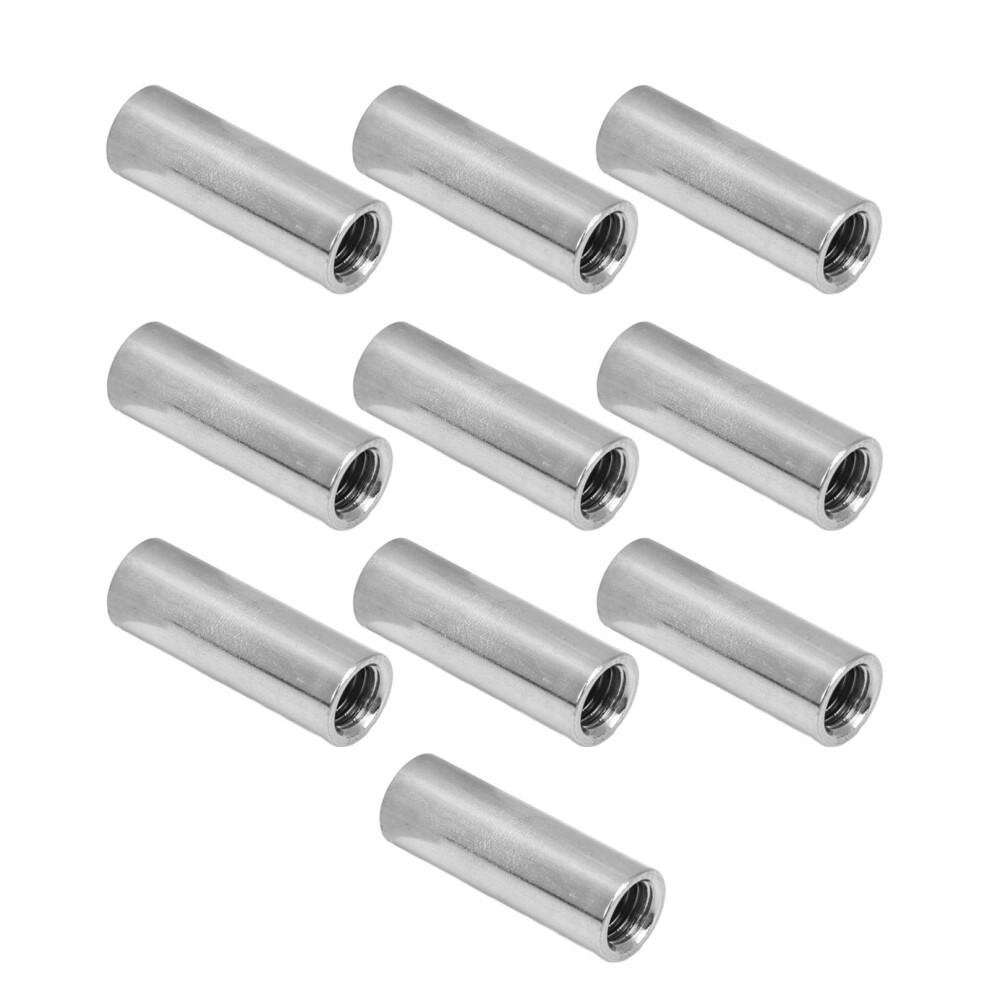 10Pcs Coupling Nut Female Thread Round Rod