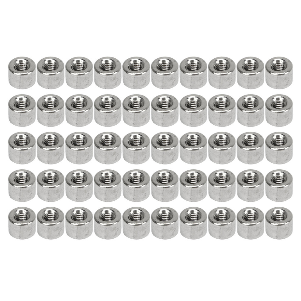 50Pcs Coupling Nut Round Female Thread Stainless-image-OPC-PJMQ9BM-NEW