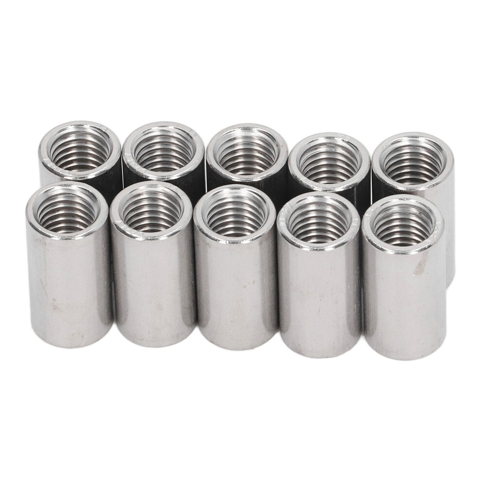 10Pcs Coupling Nut Round M12 Stainless Steel Rod