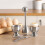 Durable Stainless Steel Egg Cup Set with Precision Cutter and Spoon 5