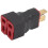 T Plug Parallel Adapter Connector 1 Male to 2 5
