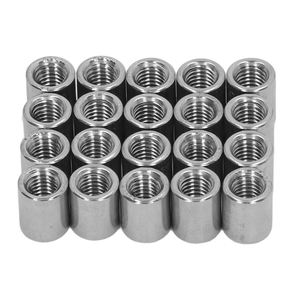 20Pcs M8 Female Thread Coupling Nut Kit Stainless