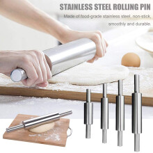 Edelstahl-Roller, Antihaft-Roller für Backteig, Pizzateig, Kuchen, Backen, Küchenutensilien