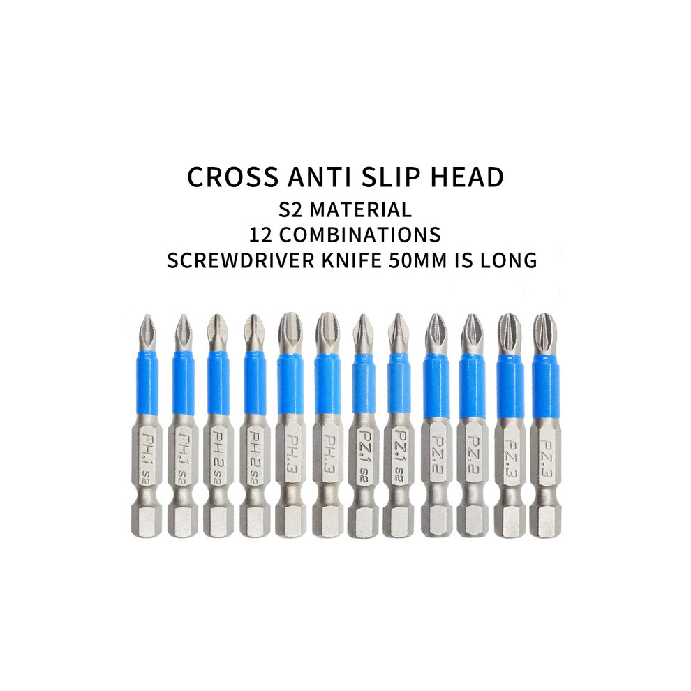 12pcs Magnetic Screwdriver S2 Steel Electric Screw