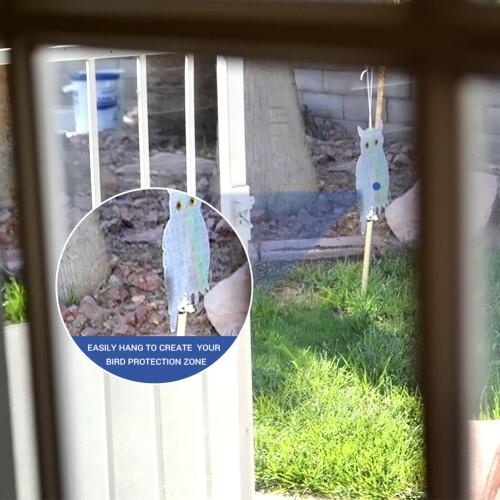 Eule Vogelabwehrgerät Abschreckung Holographischer Reflektor Schein-Eule Abschreckung Vogelabwehr Gartenzubehör 1