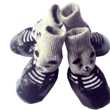 4 Stück Haustiersocken Anti-Rutsch Wasserfeste Pfotenschutz Outdoor Sports Socken Schuhe Stiefel Hundeschutz-Pfoten Regen Schnee Schuhe