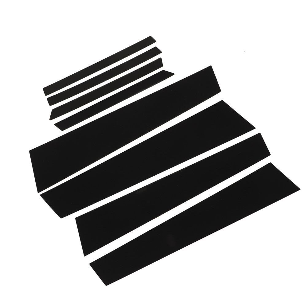 8Pcs Glossy Pillar Post Window Cover For Civic 2012-2015 Black 7601341590774