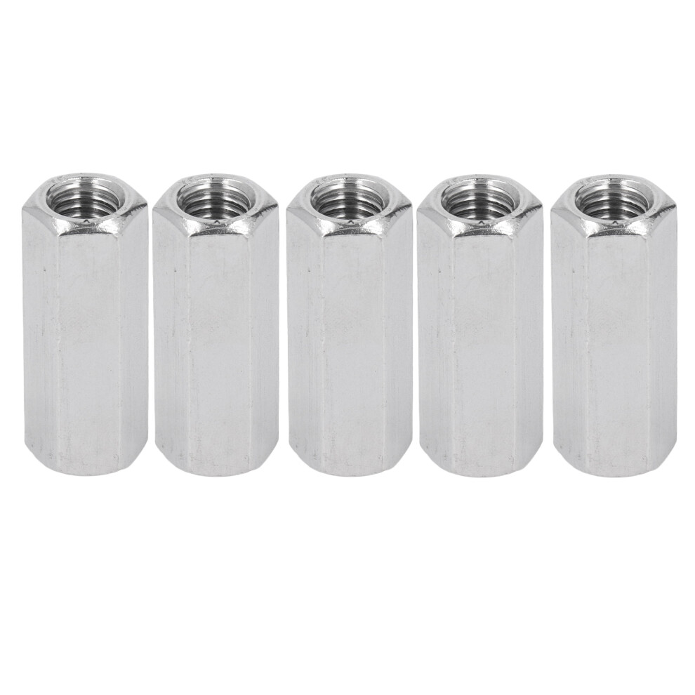 5PCS Hex Coupling Nuts 304 Stainless Steel Thread