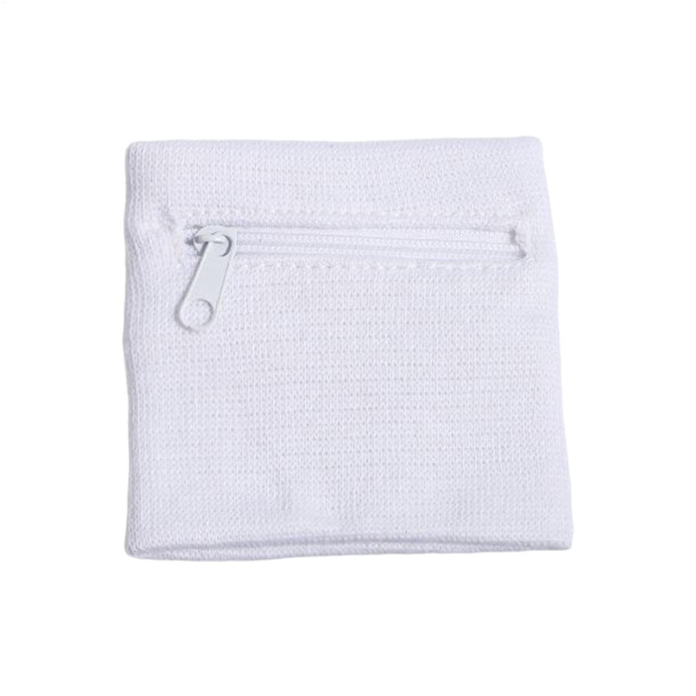 Cuff Money Exchange Sweatband with Zip, Multifunctional Sports Sweat Group in White, Ideal for Currency Exchange Race-image-OPC-PJMQB7C-NEW