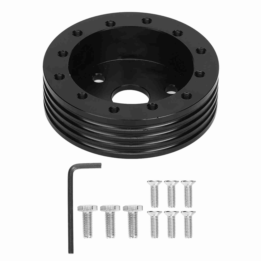 1In Aluminum Steering Wheel Hub Spacer For 5 6 Black 9387669425520