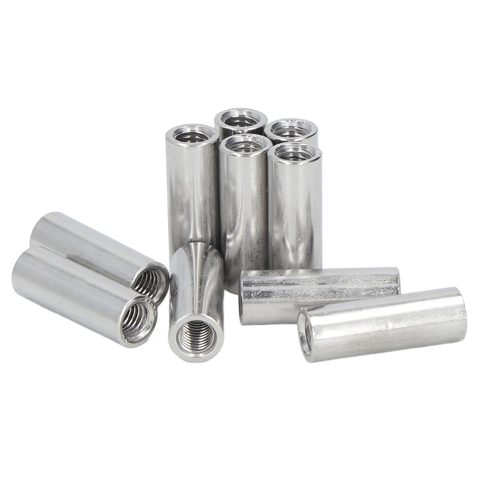 10Pcs Coupling Nut Round Rod Connector Female