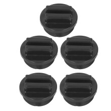 5Pcs G1 1/2 Male Thread Winter Pool Drain Plugs, Black (115g)