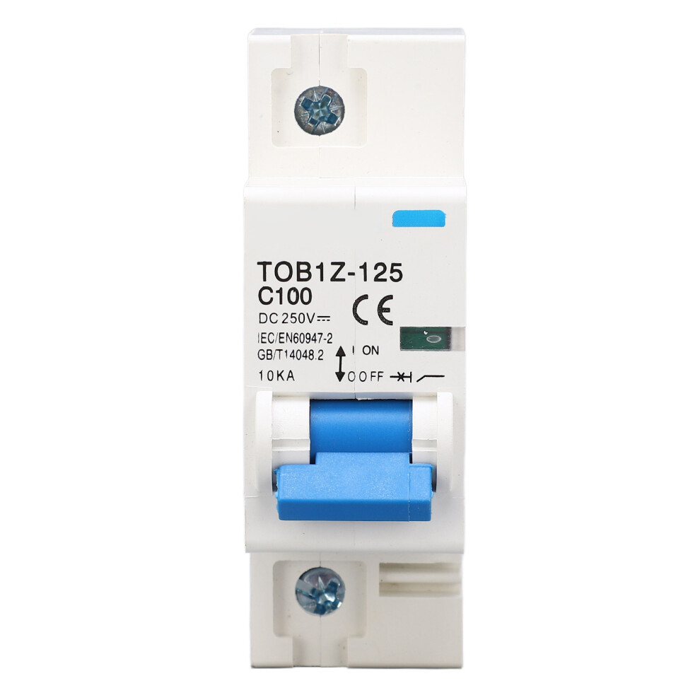 1P DC Circuit Breaker 100A 35mm DIN Rail