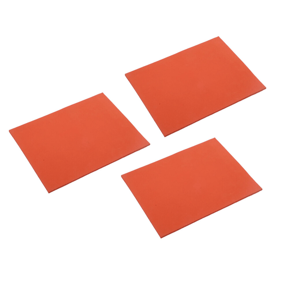 3Pcs Maintenance Silicone Pad Heat Insulation Red