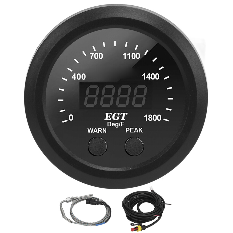 Car Exhaust Gas Temperature Gauge 2Â1/16In 52Mm Red 9387669429269