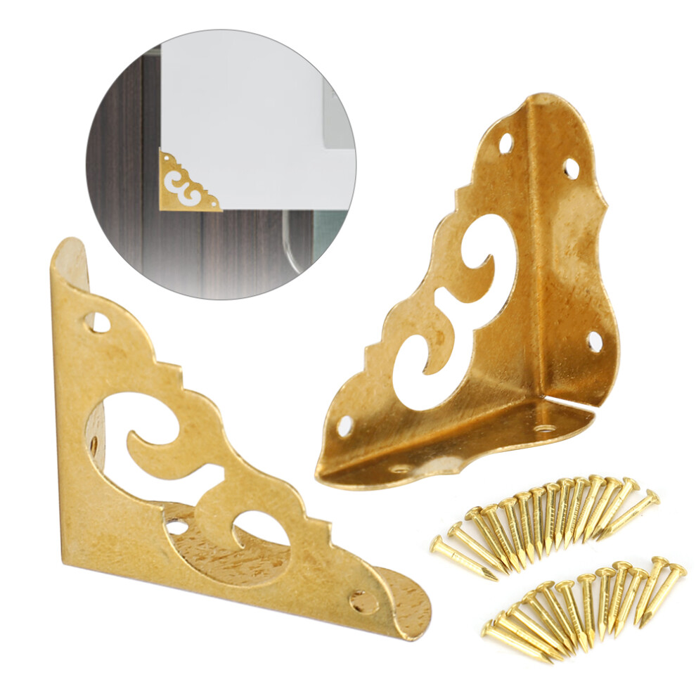 6Pcs Brass Decorative Corner Cover For Furniture 3Cm Brazen Hardware 3281341603472