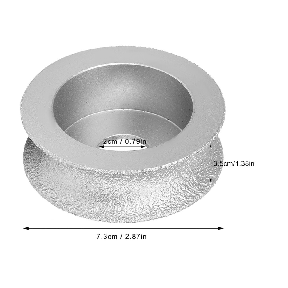 7.3Cm Concave Brazed Diamond Grinding Wheel For Stone Marble Granite 6931341602957