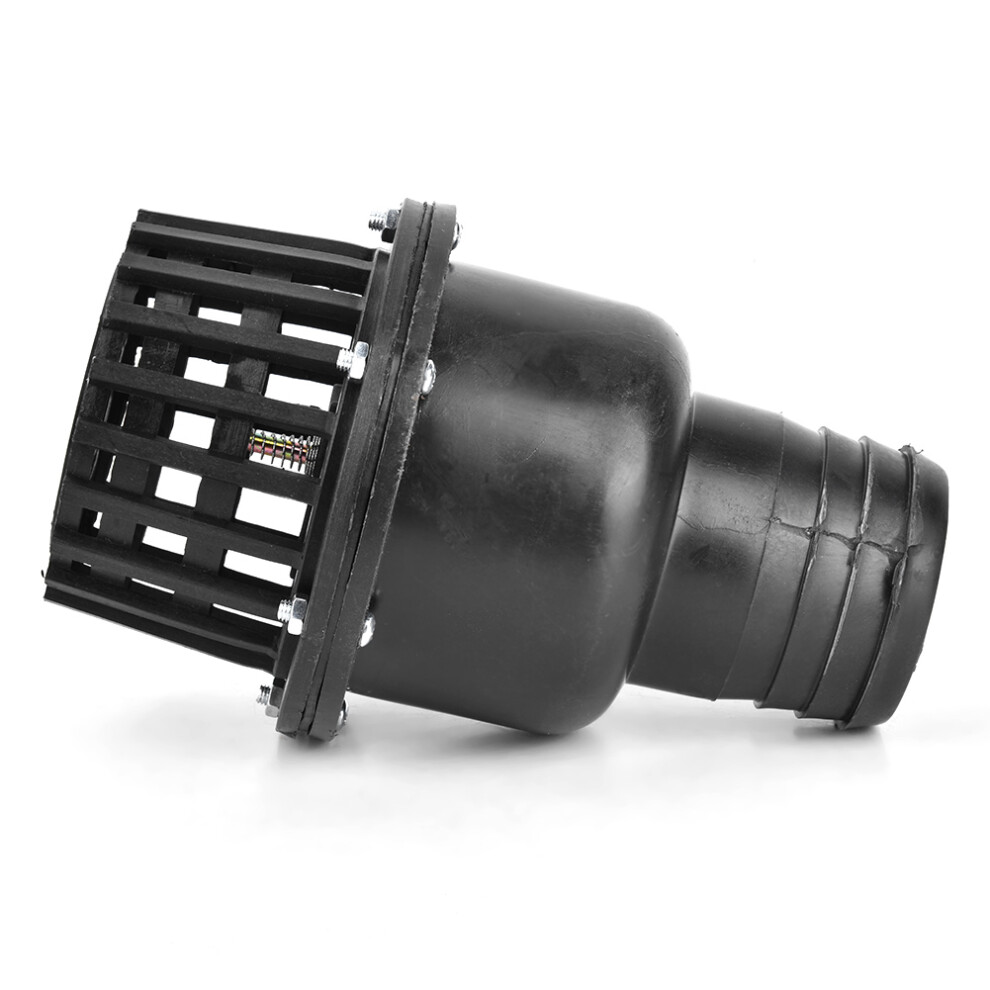 Black Pvc 2.5In Foot Valve For Fluid Machines Low Pressure Check Valve 4981341605719