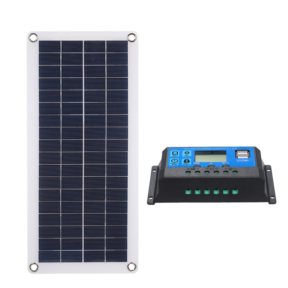 Dc 5V/18V 20W Solar Panel With Dual Usb, Ip65 Water Resistance & 12V/24V Pwm Controller 9491341605664