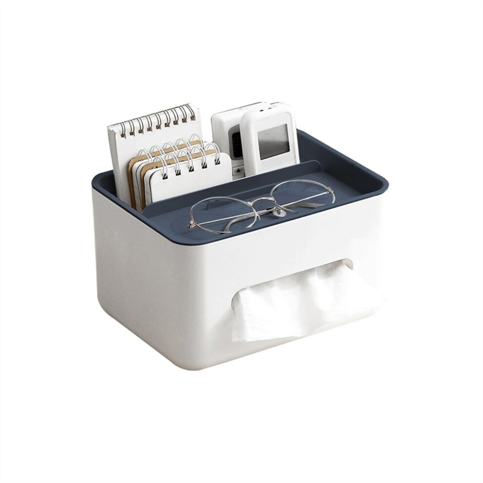 Cosmetic Tissue Box Multifunctional Organizer for Living Room Desktop Storage Blue Glasses Pencil Holder Paper Towel Dispenser-image-OPC-PJMQHPD-NEW