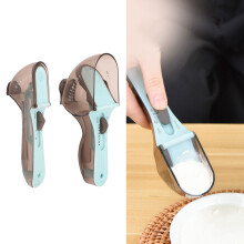 2 piezas de cucharas medidoras ajustables con escala precisa para café y repostería