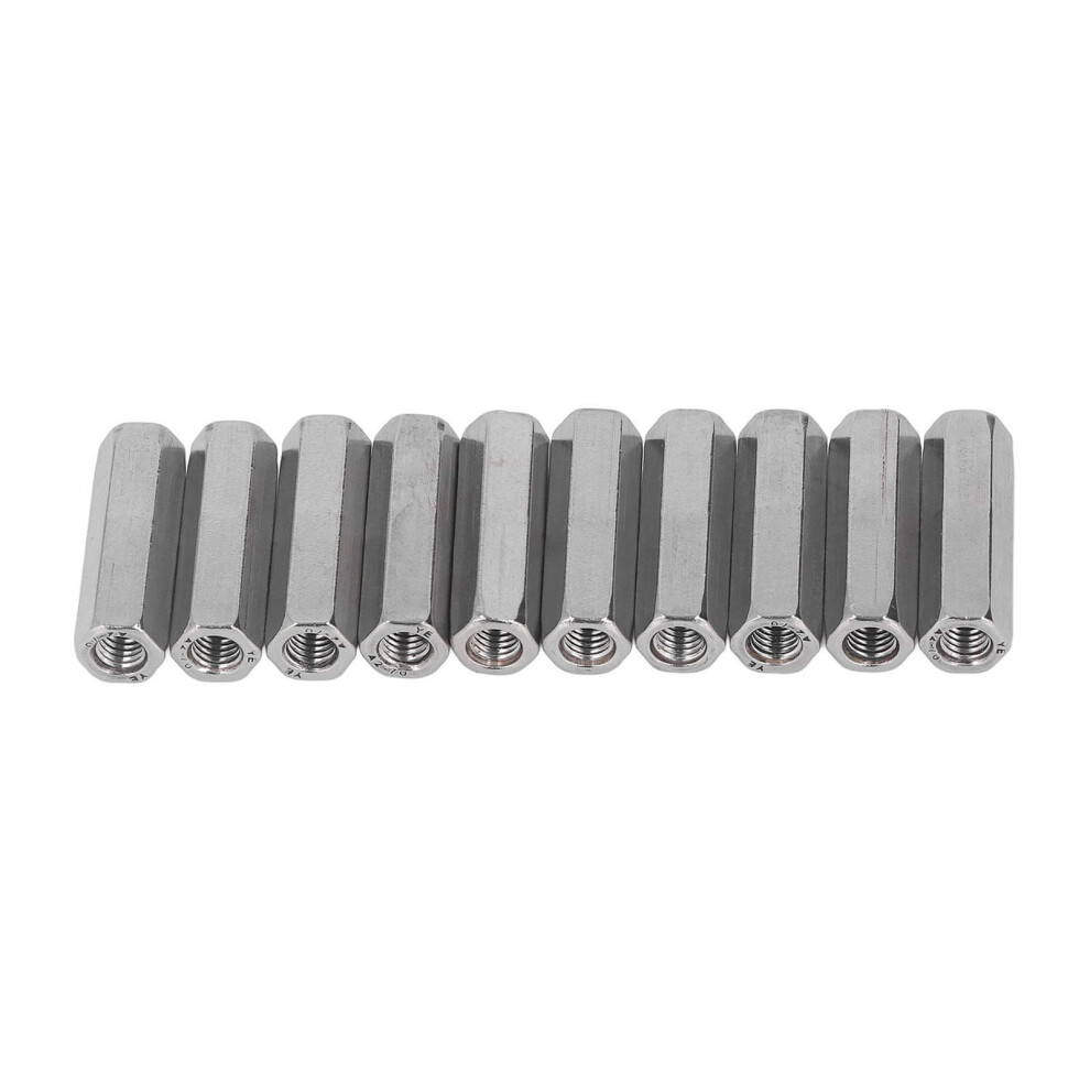 10Pcs Hex Coupling Nut Set Connector 304 Stainless
